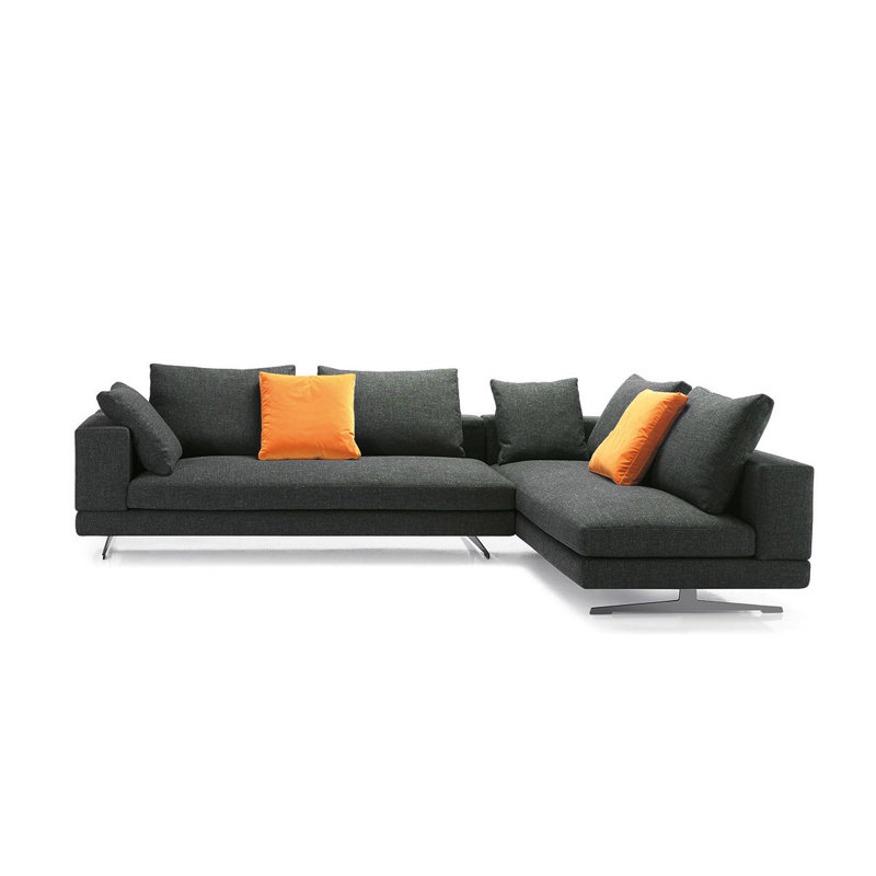 Canapé-lit modulaire faisant face à la droite en microfibre / microsuède de 87 po Rego