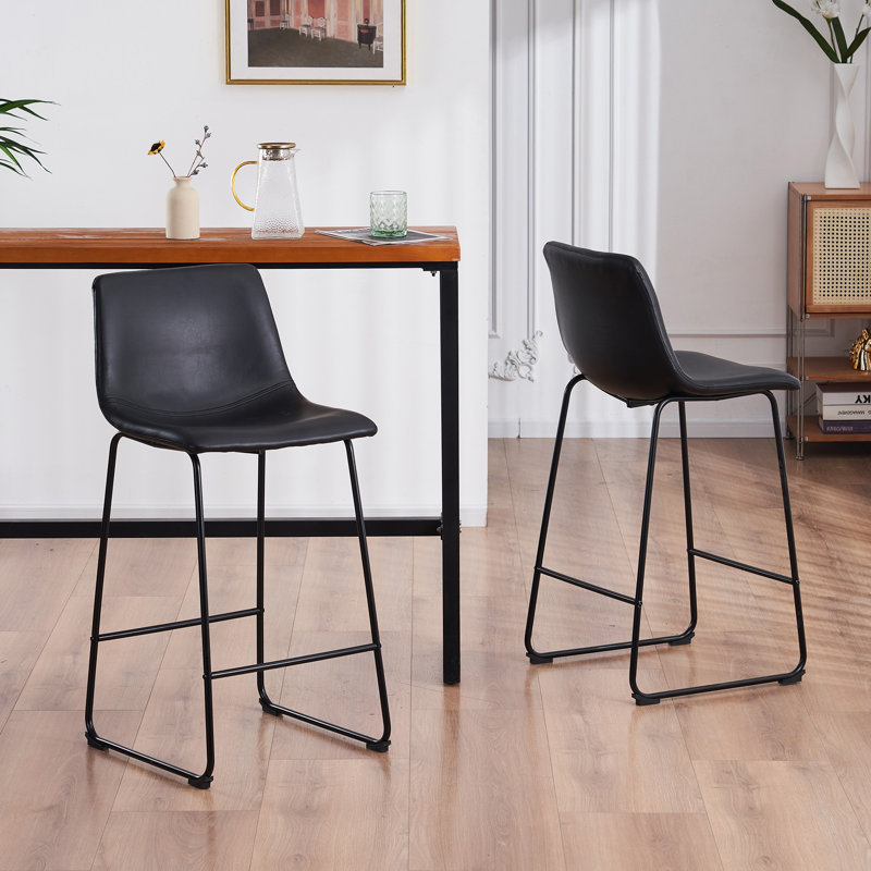 Scher Dining Chairs, Counter Stool & Bar Stools, Counter Stool (26" Seat Height), Black