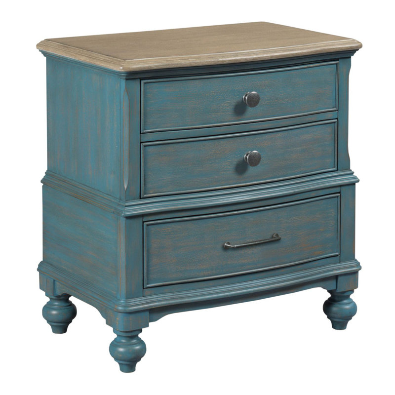 Oakman 28'' W Nightstand, Blue