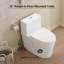 Toilette allongée moderne à double chasse 1,6 GPF avec hauteur de chaise confortable Modern