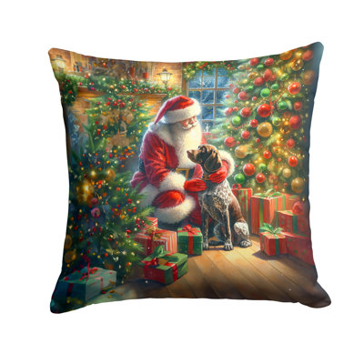 Coussin décoratif à poil court et père Noël allemand