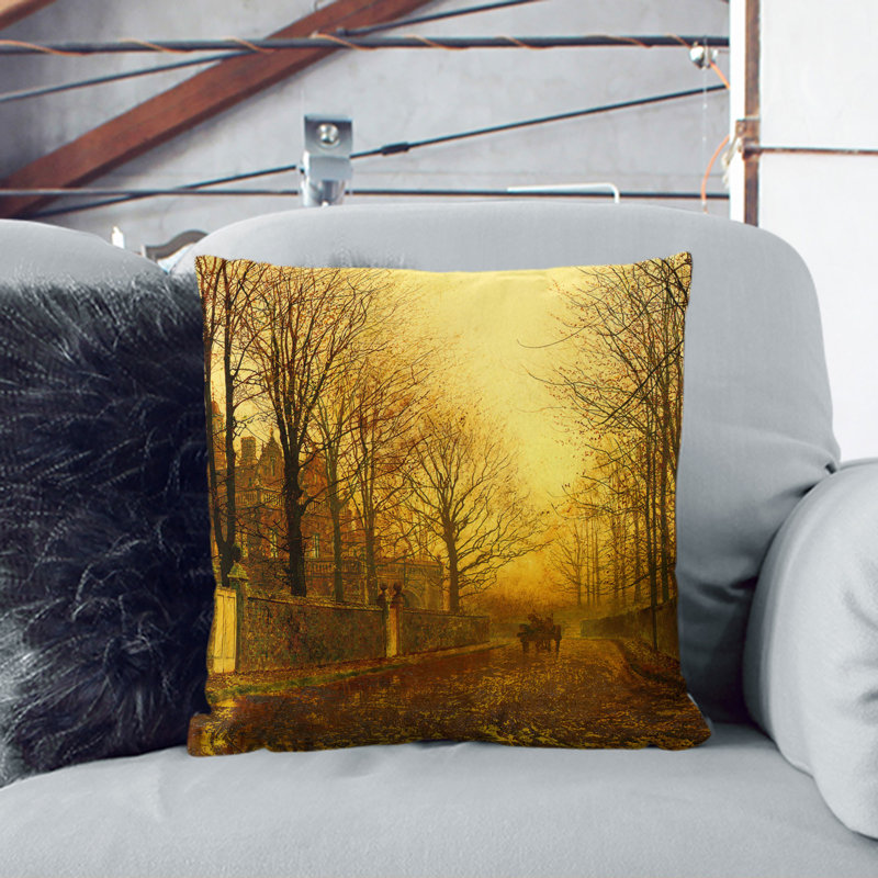 Autumn Evening Square Throw Cushion, 40cm W x 40cm D x 15cm D