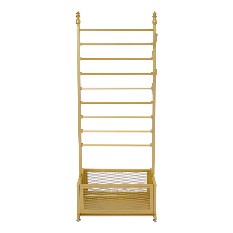 9 Layers Metal Large Capacity Ribbon Storage Stand, Gold