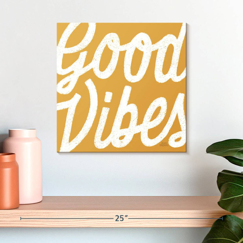 Tergel Good Vibes - jaune, H 16 po x l 16 po
