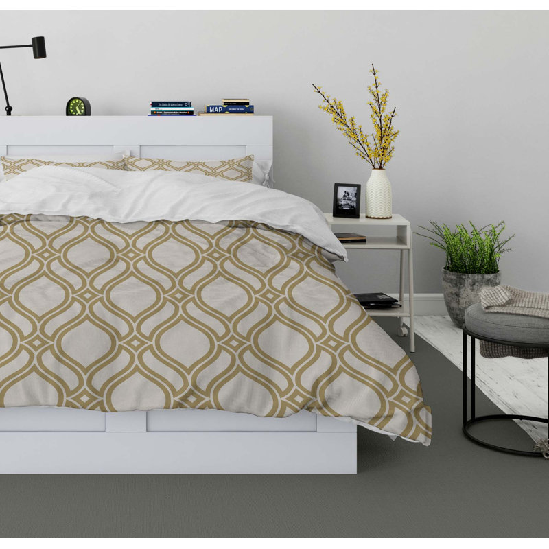 Gold Cage Polyester Twill Duvet Cover, Twin Duvet Cover + 1 Pillow Case