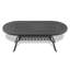 Ensemble de salle à manger 9 pièces en fonte d'aluminium toutes saisons, comprenant 8 chaises pivotantes et une table ovale avec structure noire (même SKU: W1710S00469, W1710S00288)