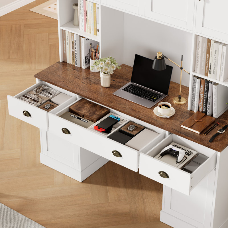 Bureau d'ordinateur 74,8 "avec huche et tiroirs