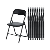 Haddan 44cm H Upholstered Metal Side Chair in Black