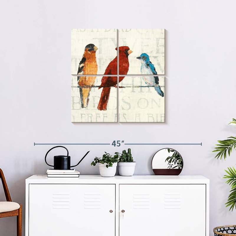 Brampt The Usual Suspects Bird Line I, H 26 po x l 26 po