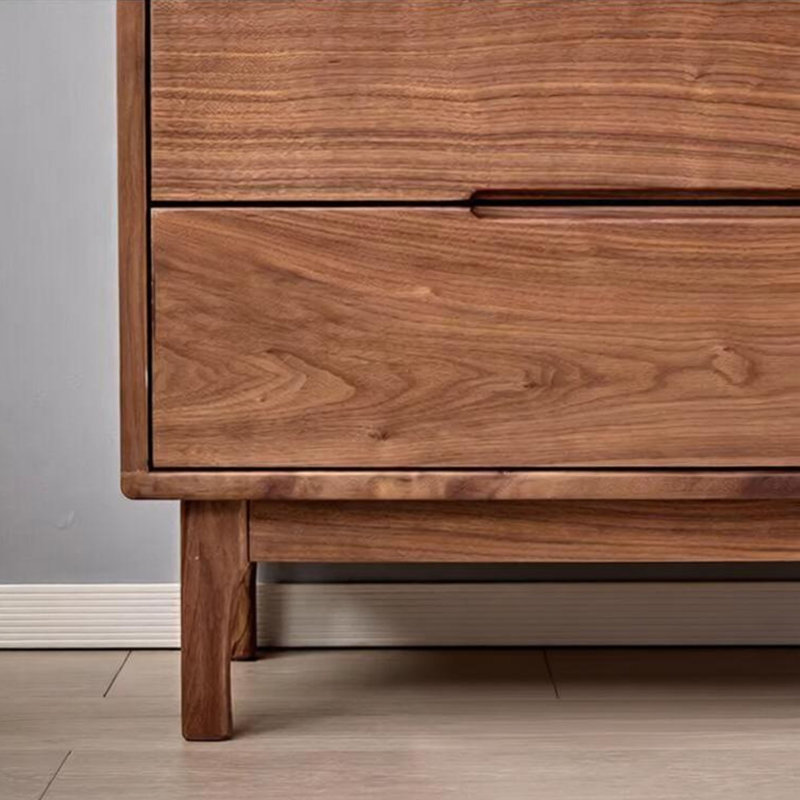 Buffet multi-tiroirs en bois massif avec rangement, 24.41" H x 62.99" W x 15.74" D
