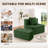 Single Sofa, Armless Floor Sofa with Ottoman, Foam Sofa With Pillow For Living Room and Bedroom, No Assembly Required-193146994