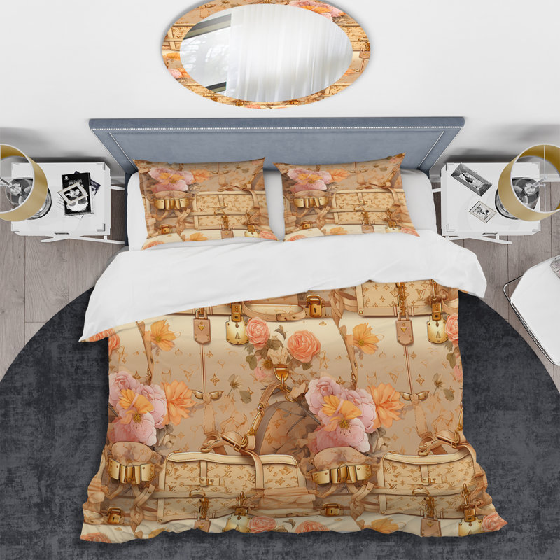 Ensemble de housse de couette Gold, Housse de couette pour très grand lit et 2 très