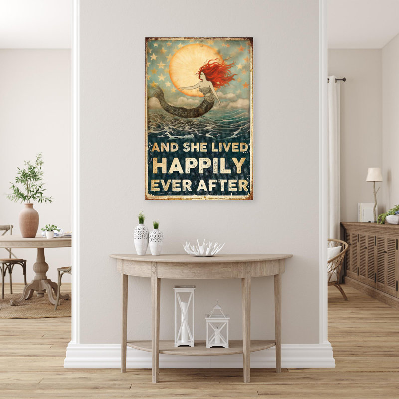«Mermaid Happily Ever After», impression sur toile, H 20 po x l 16 po x P 1,25 po