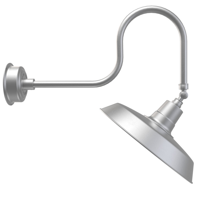 Luminaire de grange d’extérieur à del oldage, Argent galvanisé
