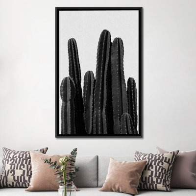 «Cactus I», impression sur toile en noir