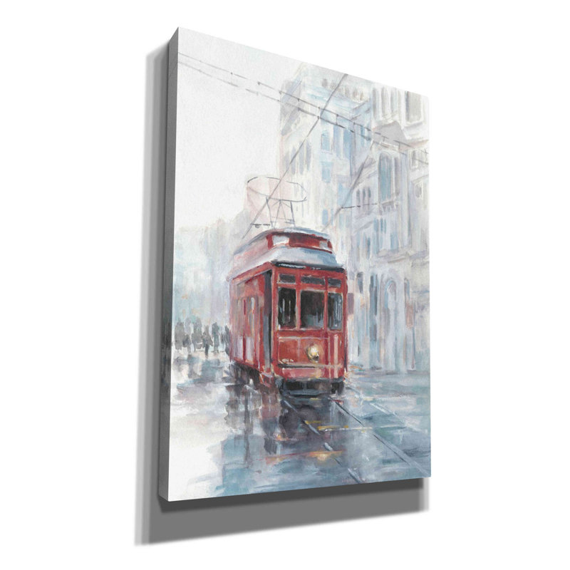 Art mural sur toile Red Barrel Studio® «Watercolor Streetcar Study II» par Ethan Harper, H 26 po x l 18 po x P 0,75 po