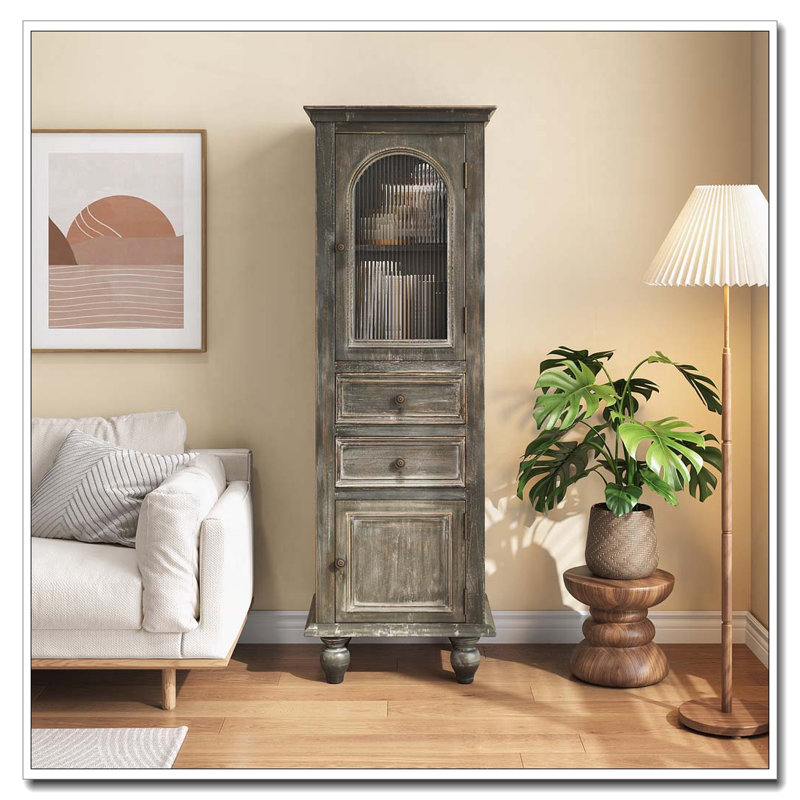 Armoire de rangement Farmhouse, Noir + gris