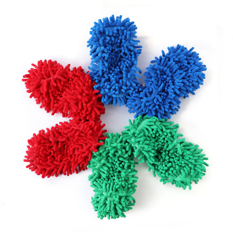 Microfiber Mop Slippers,Mop Slippers For Floor Cleaning,Machine Washable And Reusable,3Pieces,Suitable For Kitchen, Living Room And Other Occasions