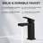  Solid Brass Modern Bathroom Sink Faucet Basin Vanity Square Bathroom Faucet with Pop-up Drain Water Supply Hoses-115827511