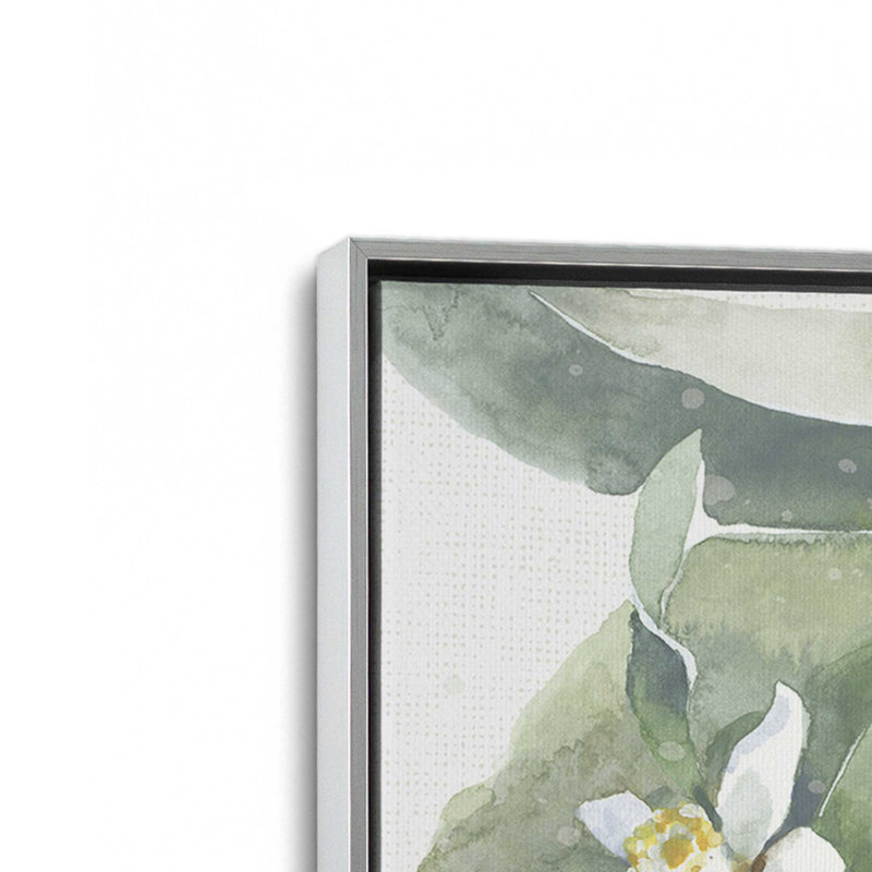 Lemon Grove Glow, ensemble de 2 impressions, 16 po x 16 po, Toile avec cadre, Chrome poli