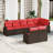 vidaXL Garden Sofa Set Brown Poly Rattan-870500110