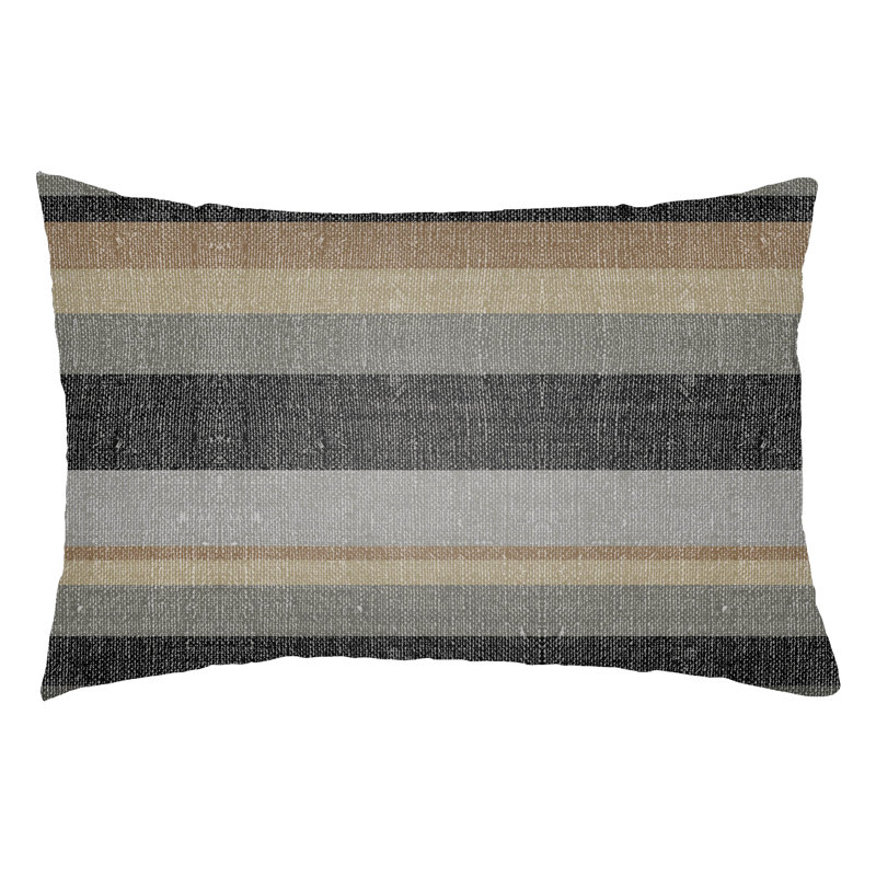Lolita Lilac Indoor/Outdoor Lumbar Pillow, Gray/Light Gray
