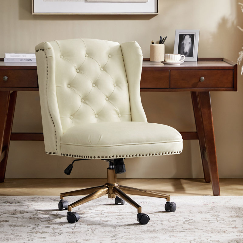 Fauteuil de bureau Hoai Hazel, Ivoire ivoire