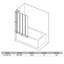 Balwan 20320mm 2032mm W x 3556mm H Hinged Framed Tub Door with Clear Glass
