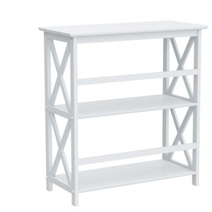 Solid Wood Etagere Bookcase black 