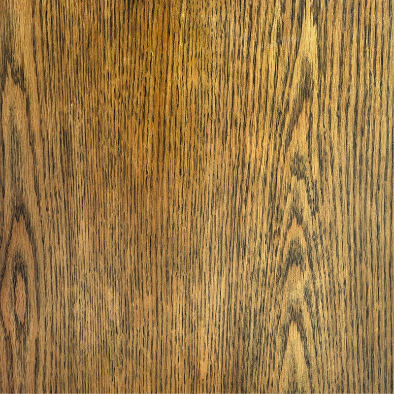 Table ronde avec matériaux mixtes et tablette, Chêne