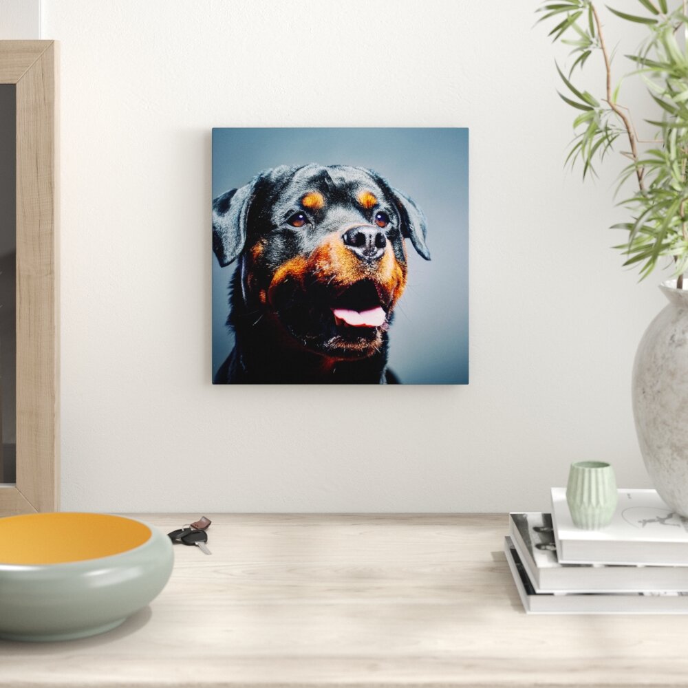 Leinwandbild Treuer Rottweiler