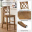 Tabouret de bar double à hauteur de comptoir en bois massif-1634088406