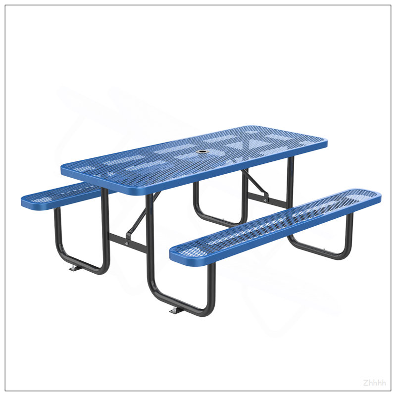 96" Rectangular Picnic Tables, Blue
