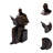 Reader Bookend Sculpture – Black Resin