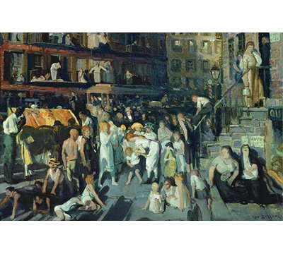 Impression « cliff personnes » par george bellows