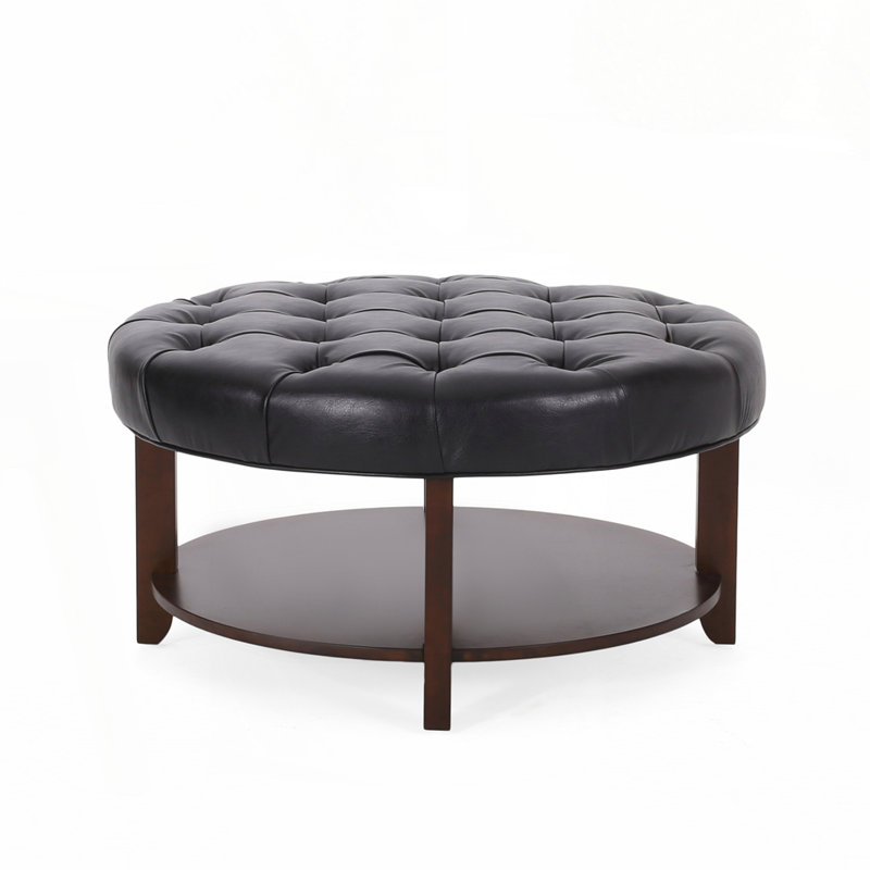ROUND OTTOMAN, Black