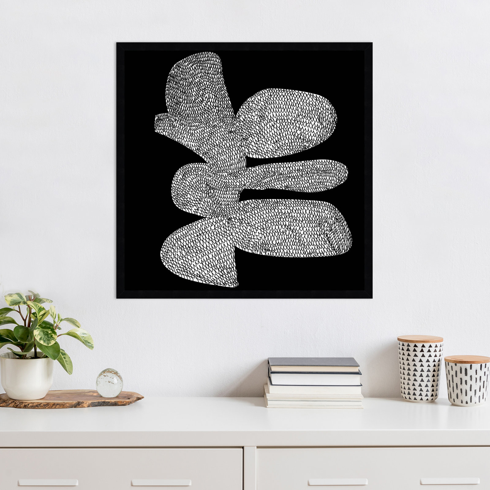 Bera "Craft" Print by Dan Hobday, 25" H x 25" W, Black