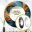 «Senem Gold Turquoise Desert Mirage Spiral IV», miroir mural décoratif à spirales abstraites, miroir rond moderne, impression sur métal-1025563558