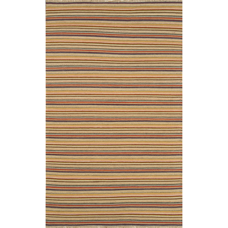 City Hand-Knotted Wool Brown Rug, Rectangle 8' x 11'