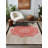 Qasida Collection Digital Print Cotton-Polyester Beige Red Moroccan Rug-569700166