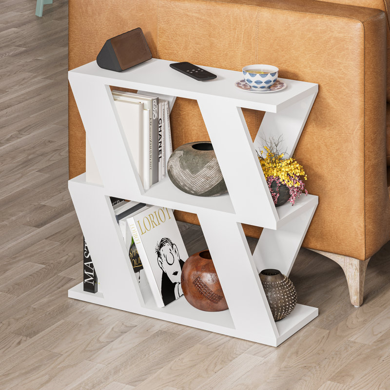 Table de bout avec rangement Frame, Blanc