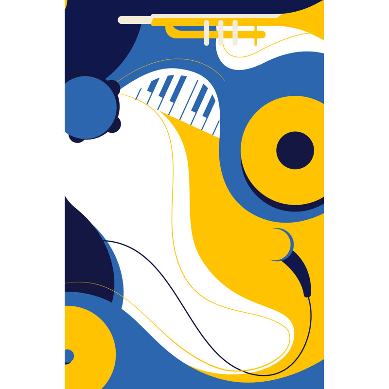 Jazz Music IV - Wrapped Canvas Print, 76cm H x 51cm W x 3.8cm D