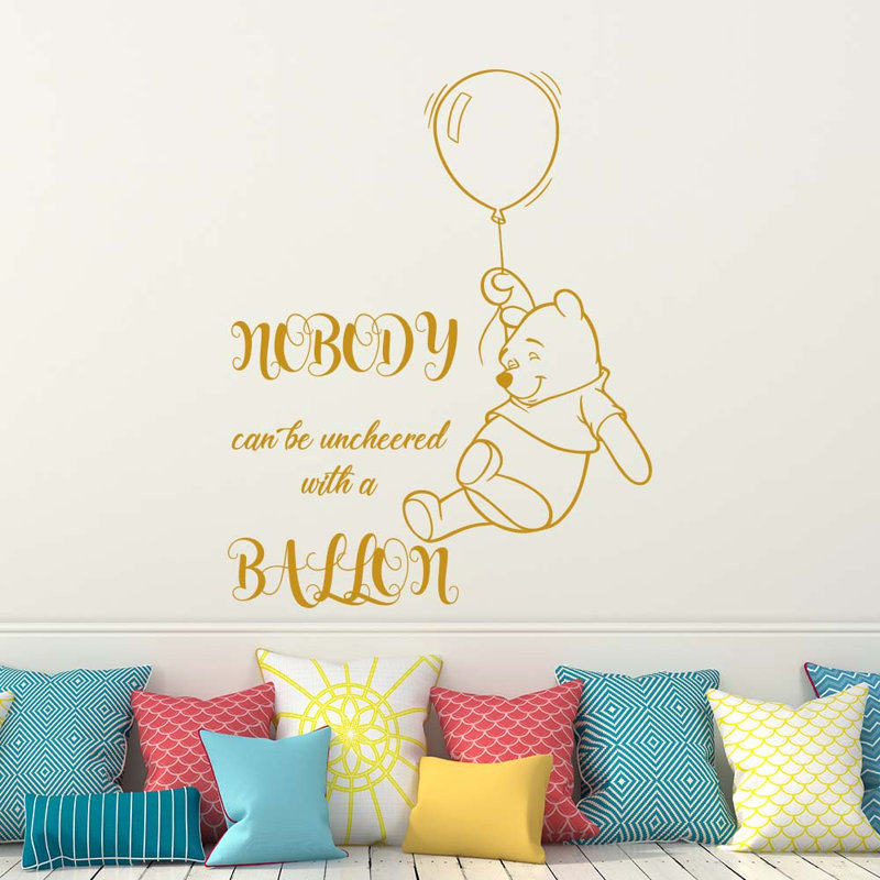 Décalcomanie murale winnie classic the pooh, Or