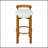 Indoor Wooden Low Back Barstool, Walnut Finished And White Upholstery, Set Of 2-1130639098