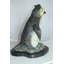 Statue pingouin Rockhopper en bronze 20 po sur base de marbre 16 po x 15 po x H 20 po