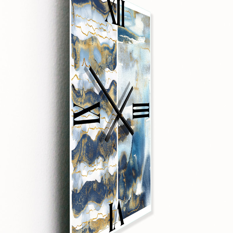 Horloge murale Abstract Waves II, Grand