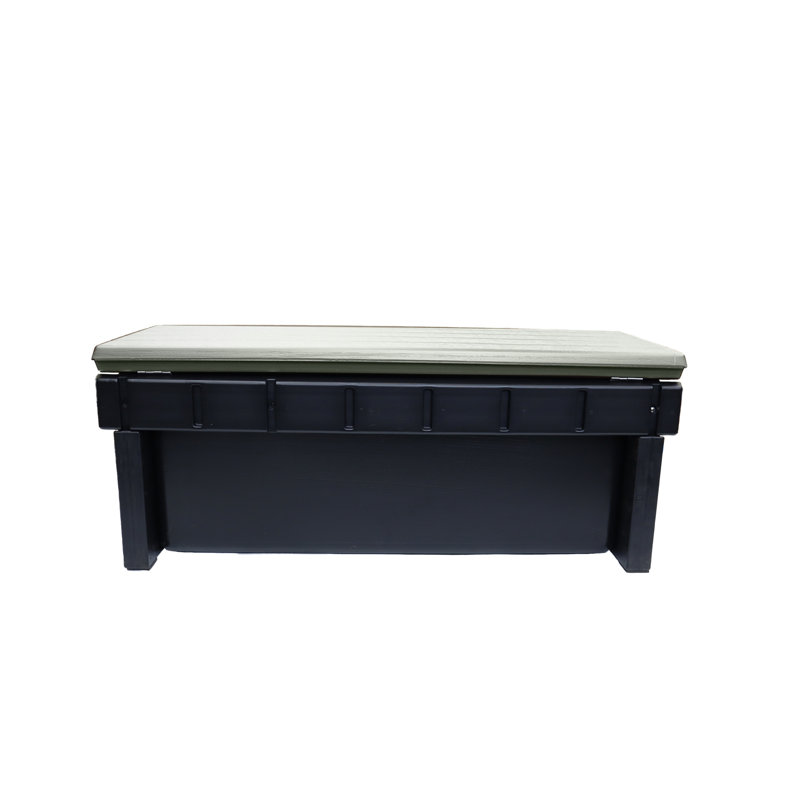 Gray and Black Resin Spa Storage Step with 300lb Capacity