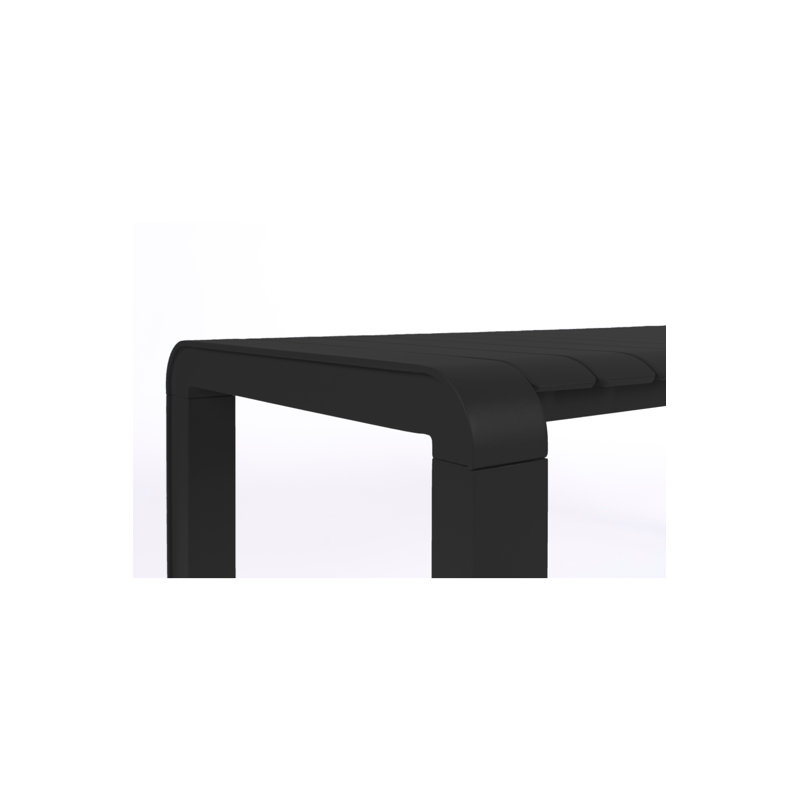 Vondel Outdoor Dining Bench, Black