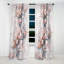 Contemporary Cherry Blossom Bold Stripes I - Rideau occultant en velours floral cerise - 1 panneaux-1175689852