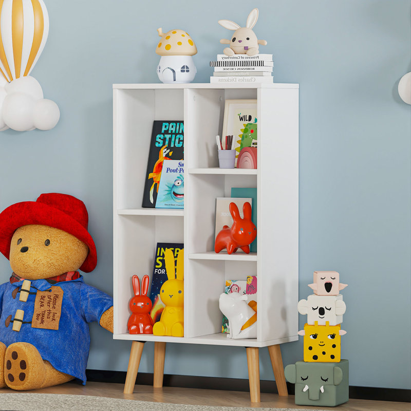 Adisyn No Subject Bookcase, French White, 36.5" H x 19.7" W x 9.4" D